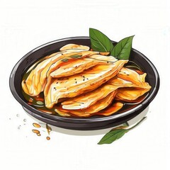 the AI Image Generator, Delicious Bowl of Noodles With Crispy Tofu and Fresh Herbs