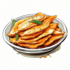 the AI Image Generator, Delicious Bowl of Noodles With Crispy Tofu and Fresh Herbs