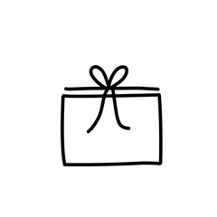 gift box birthday handrawn