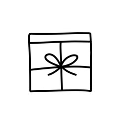 gift box birthday handrawn