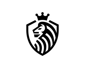 King lion head logo in bold style