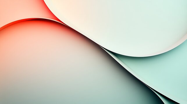 Abstract paper curves in soft colors