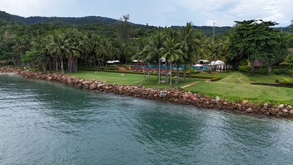 resort aerial view in Krabi Thailand