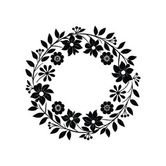 Flat and Minimal delicate flower border elements icon vector illustration isolated on white background