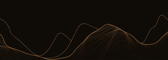 Mountains line arts illustration. Hand drawn style. Abstract mountain contemporary aesthetic backgrounds landscapes. use for print art, poster, cover, banner, template