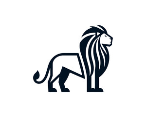 Lion full body design for logo identity