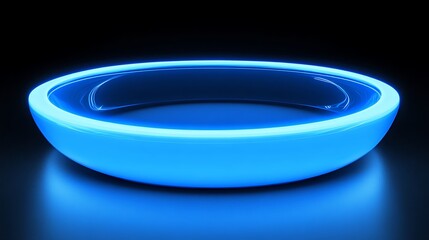 Abstract glowing blue ring