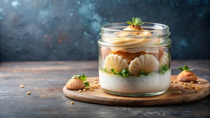 French Sea Scallop Cake in Glass Jar