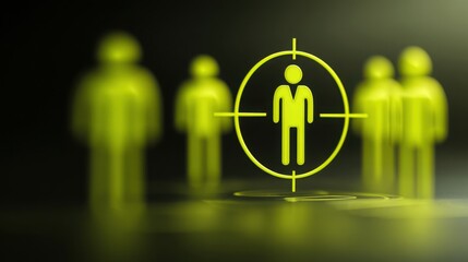 A group of people illuminated by a green glow symbolizing enhanced workforce capability and skill development in organizations