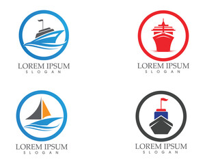 Ship filled outline icon transport and boat vector image..