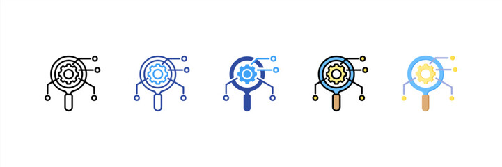 Research Multi Style Icon Set