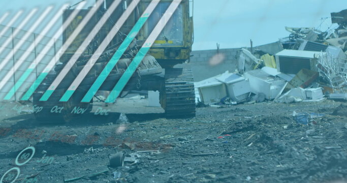 Image of graph over machines at junkyard