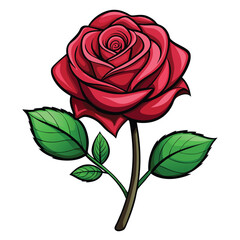 Naklejka premium rose flower vector illustrator 