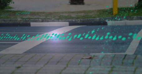 Multiple changing numbers and data processing over time-lapse of city traffic