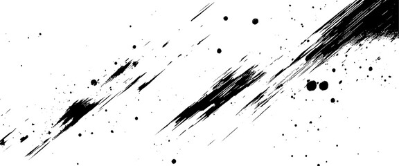Vector abstract style black grange ink and brushes design 