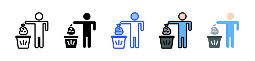 Dumping Icon Collection With Multiple Styles