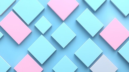 Abstract geometric pattern of light pastel squares