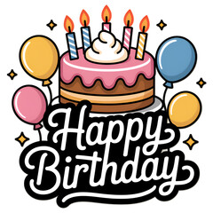 birthday cake with candles