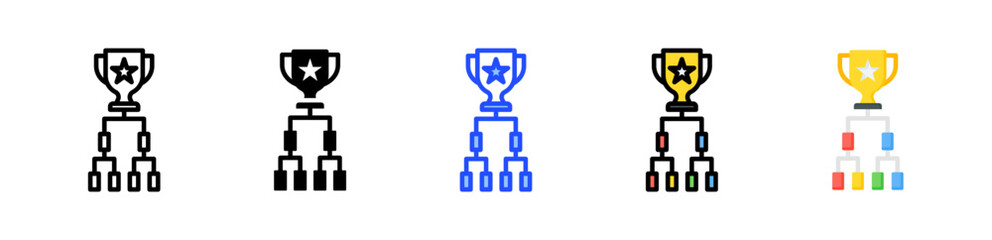 Group Stage Icon Collection With Multiple Styles