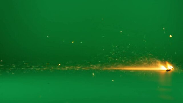 Green screen fire sparks effect - realistic fog overlay