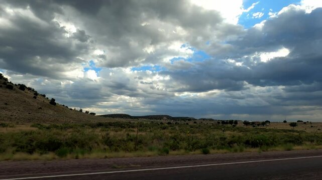 New Mexico Driving 0376 Datil Quemado desert Road