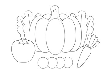vector illustration of an apple on white background