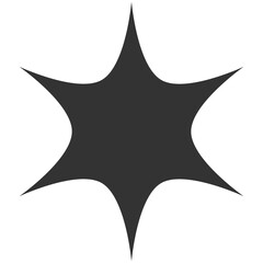 Obraz premium Six Pointed Star Shape Design Element