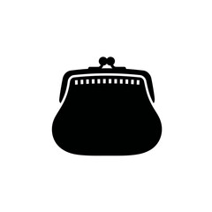 Obraz premium Classic Purse Icon Simple, Elegant Vector Illustration of a Vintage Handbag
