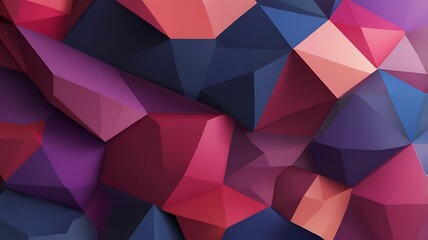 Fototapeta premium Abstract Polygonal Background Deep Reds Purples Blues,
