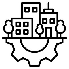 Urban Development line icon