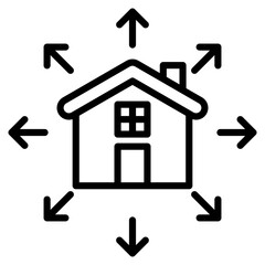 Property Expansion line icon