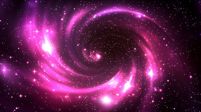 Pink spiral galaxy