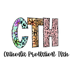 Catholic Profession Tech Design with Flowers and Animal Prints