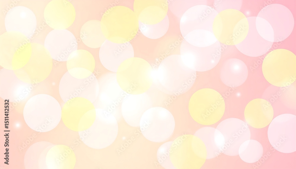 Aufkleber soft bokeh background with pink and yellow.