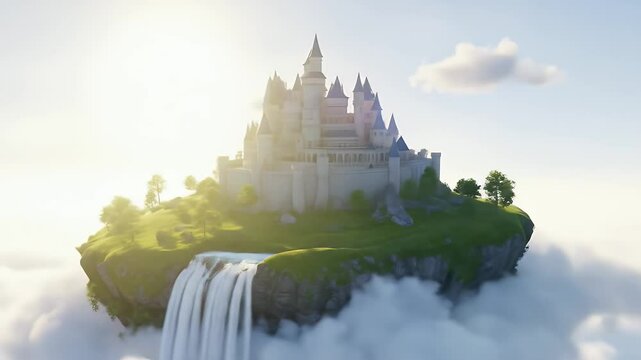 Majestic Floating Castle A Fantasy Island Escape