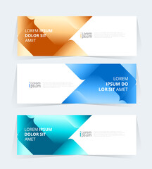 Naklejka premium Geometric banner design with Vector presentation template.