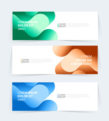 Geometric banner design with Vector presentation template.