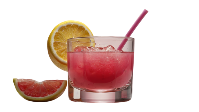 Refreshing Citrus Cocktail: A vibrant cocktail in a transparent glass, featuring a perfect balance of sweet and sour with a slice of lemon, showcasing a refreshing taste and summery vibe.
