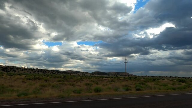 New Mexico Driving 0377 Datil Quemado desert Road