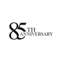 anniversary logo design, 85th anniversary, symbol, icon, party, logo design for 85th anniversary, vector, success, illustration, birthday, symbol, background, year, congratulations, greeting, invitati