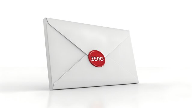 closed envelope with red notification badge showin