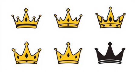 golden crown vector © mrpixel