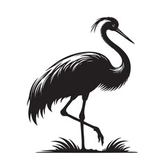 Bird Silhouette vector art illustration. black bird vector design.