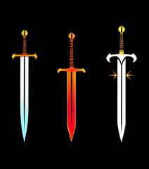 Sword icon, Sword vector, Sword illustration, Medieval sword, Fantasy sword, Warrior sword, Blade icon, Sharp sword, Combat sword, Sword silhouette, Sword outline, Realistic sword, Cartoon sword, Flat