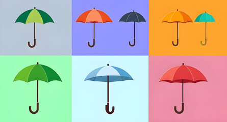 Fototapeta premium set of umbrellas