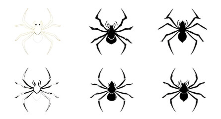 Spider icon, Spider vector, Spider illustration, Realistic spider, Cartoon spider, Spider silhouette, Spider outline, Black spider, Creepy spider, Scary spider, Halloween spider, Spider clipart, Spide