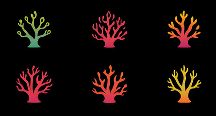 coral plant, coral logo, coral shape, coral symbol, coral flat icon, coral reef art, coral marine life, coral doodle, coral outline, coral collection, coral pattern, reef vector, coral set, sea plant 