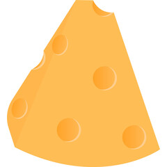 Cheese Flat Illustration