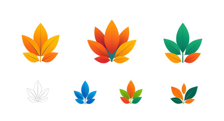 Fototapeta premium leaves vector set