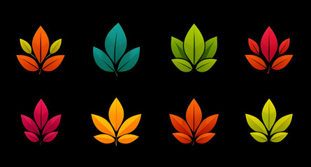 leaves vector set